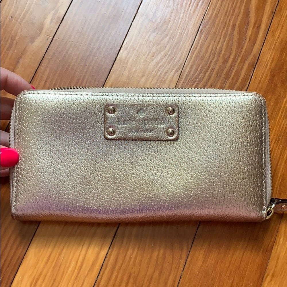 Rose gold Kate Spade wallet